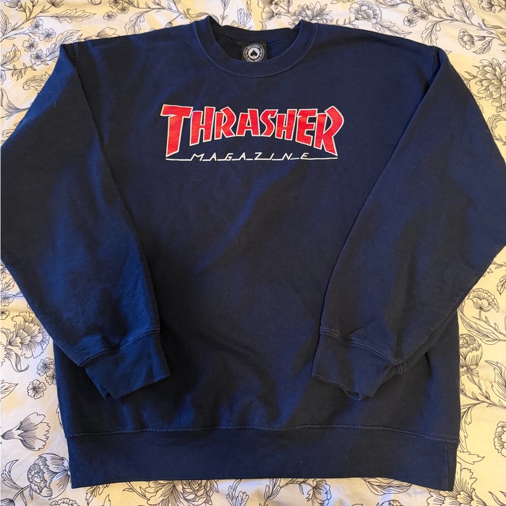 Thrasher Navy Blue Men's crew neck